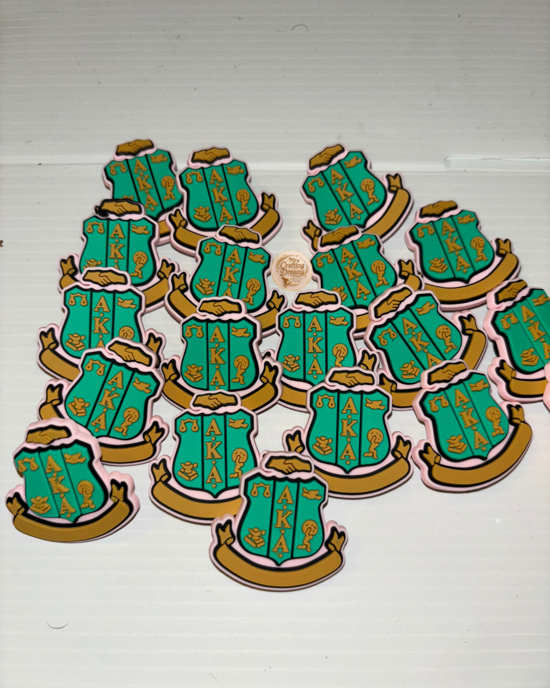 AKA Sorority Inspired Rubber Croc Charms