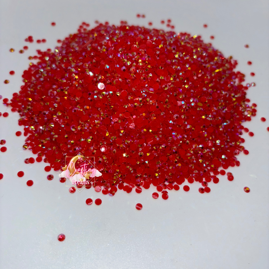 Red Rhinestone Red Velvet Glimmer (Red Jelly Resin Rhinestones) – My Crafting Dreams LLC