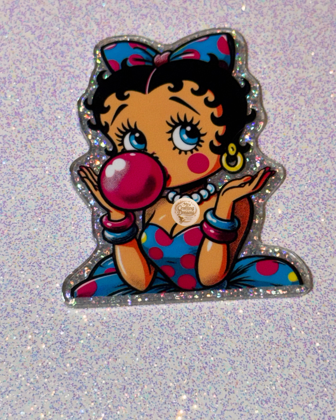 Character-Themed Glitter Acrylics