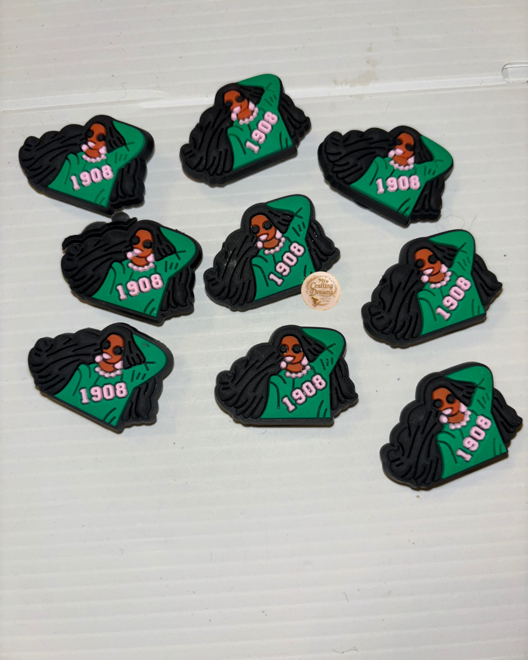 AKA Sorority Inspired Rubber Croc Charms