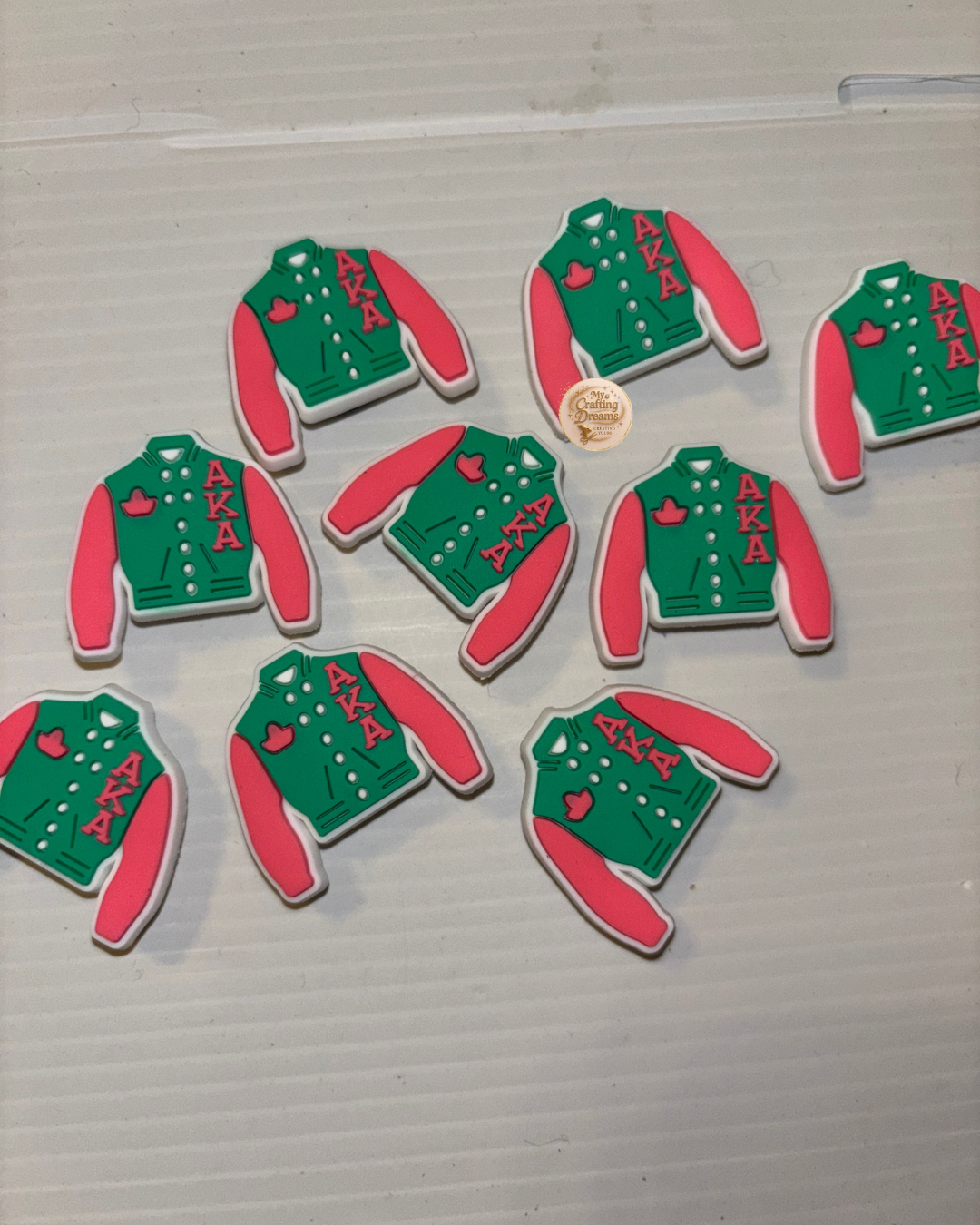 AKA Sorority Inspired Rubber Croc Charms