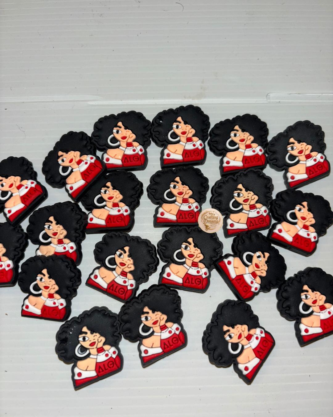 Delta Sigma Theta Themed Rubber Croc Charms