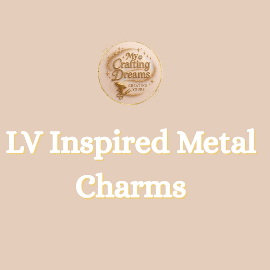 🤎 LV-Inspired Metal Charms (Flatback)