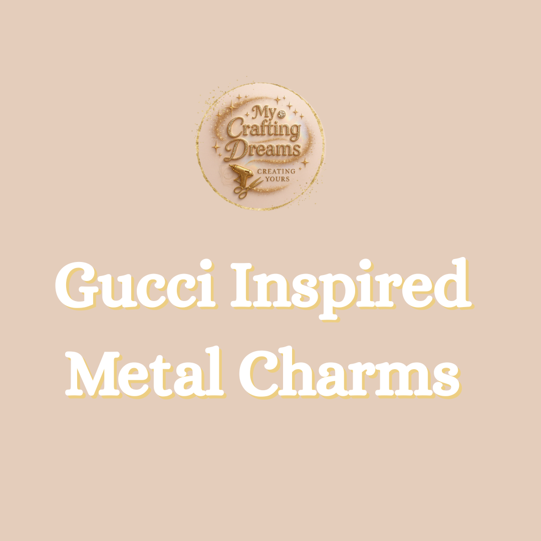 💚❤️ Gucci-Inspired Metal Charms (Flatback)