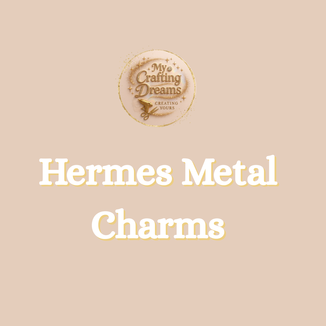 🧡 Hermès-Inspired Metal Charms (Flatback)