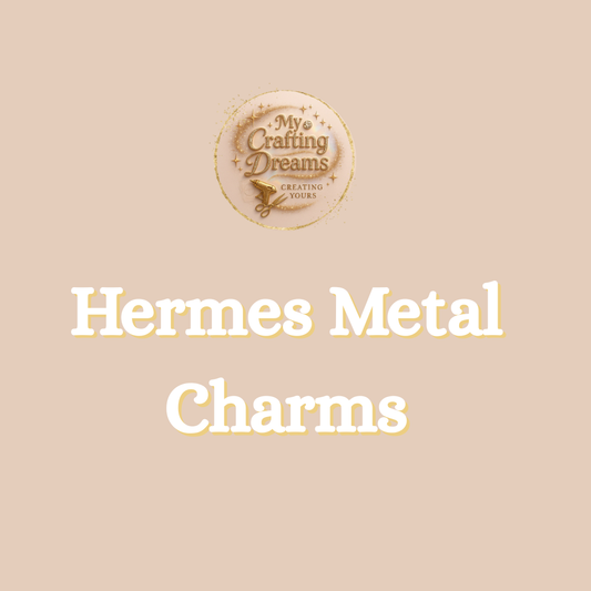 🧡 Hermès-Inspired Metal Charms (Flatback)