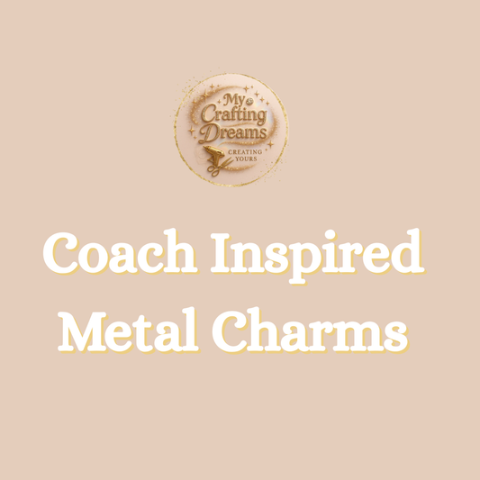 🤎 Coach-Inspired Metal Charms (Flatback)