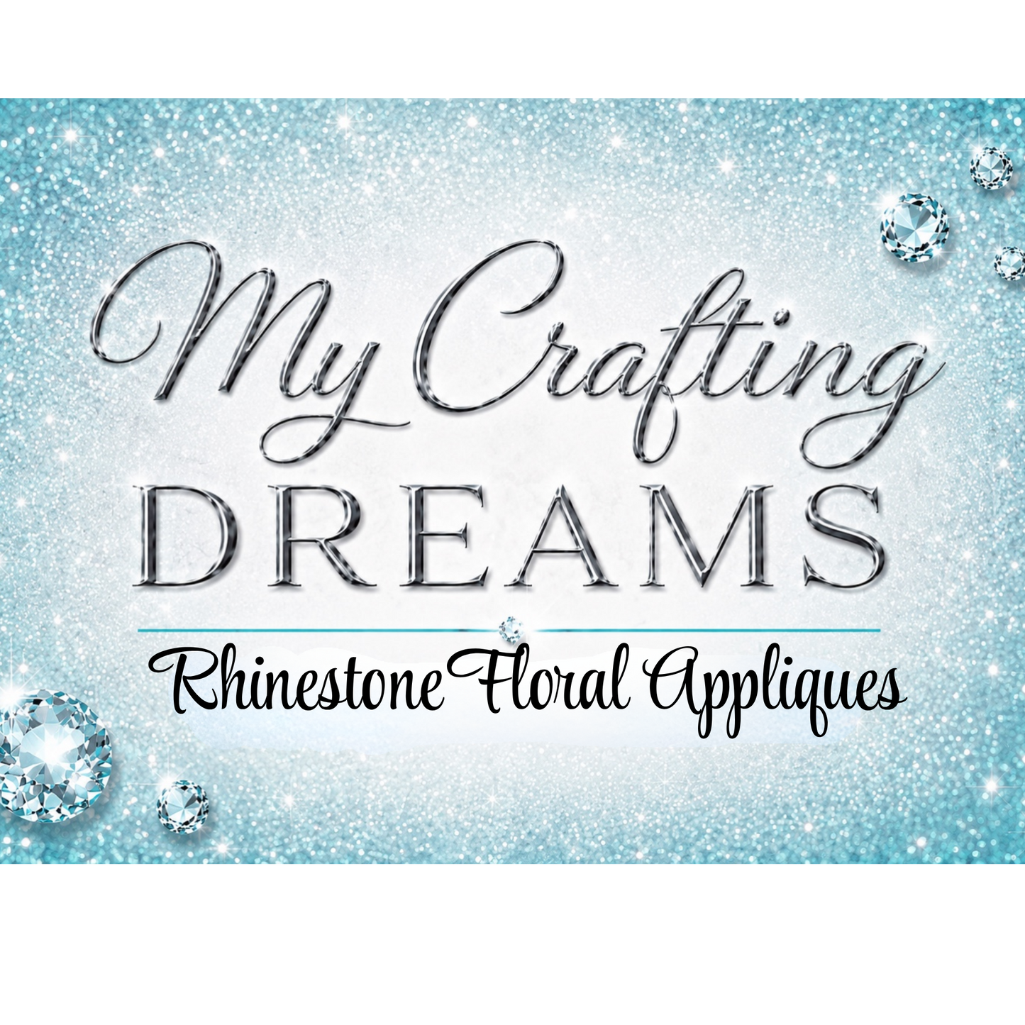 Rhinestone Floral Appliques