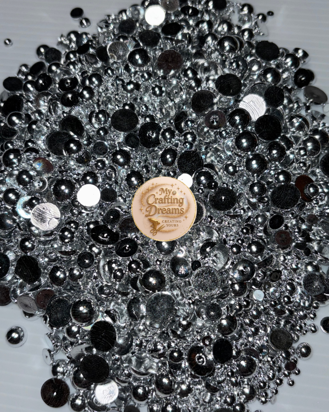 Platinum Bling Pearls (Flatback)