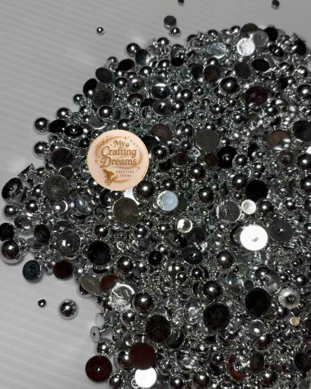 Platinum Bling Pearls (Flatback)