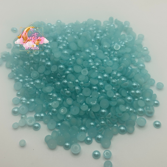 Mermaid's Treasure (Aqua Flat Back Pearls)