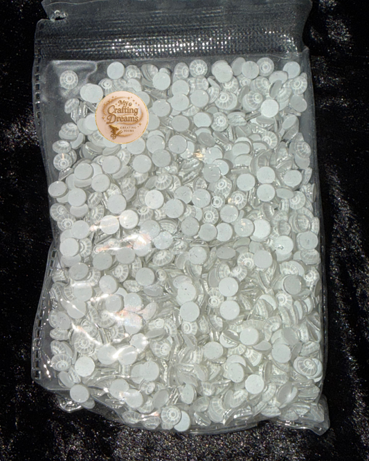 Diamond Static Neon Whites – Premium Neon White Glass Rhinestones