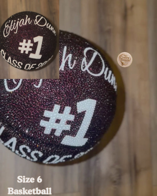 ✨ Full Bling Basketball – Fully Customizable ✨ (PLEASE READ THE DESCRIPTION  PRIOR TO PLACING AN ORDER)