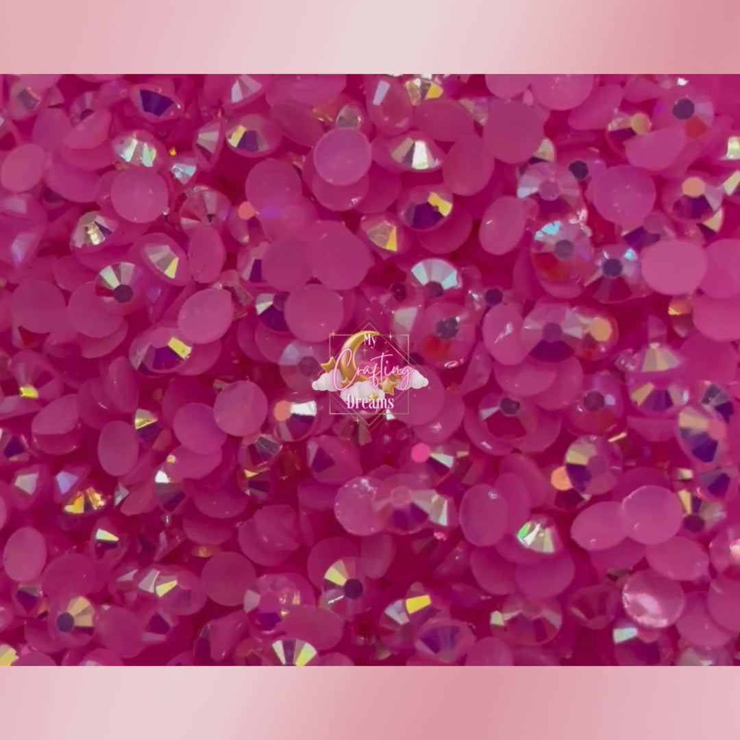 Candyfloss Sparkle (Pink Jelly AB Resin Rhinestones) – My Crafting ...