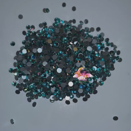 Aquamarine Light Glass Rhinestones Opal Series